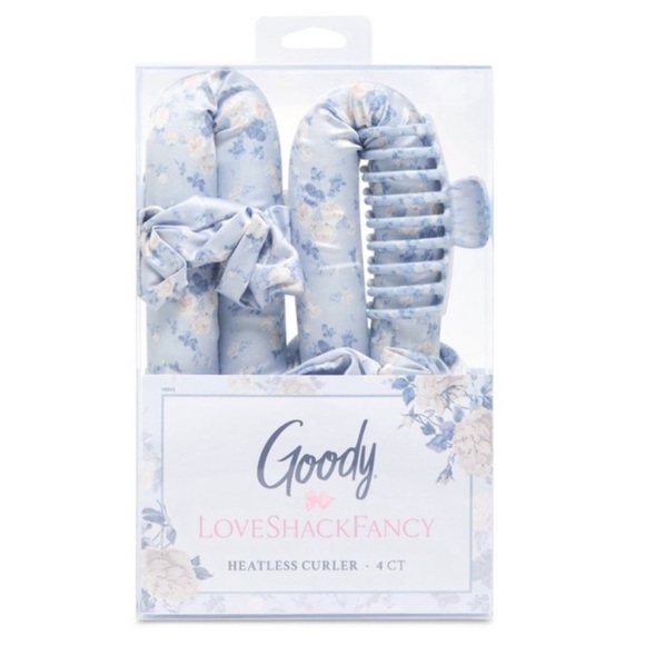 LoveShackFancy Accessories - LoveShackFancy Blue Floral Heatless Curler Set